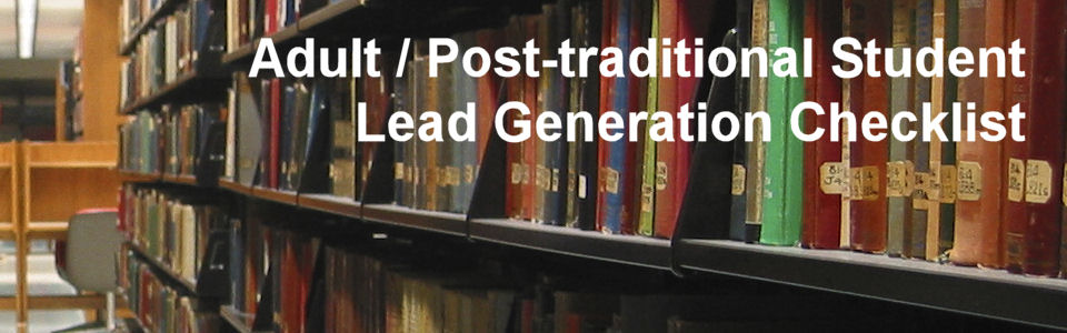 DWS Associates - Adult Post-traditional Student Lead Gen Checklist