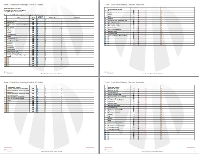 Trade Show Planning Template from www.dwsassociates.com